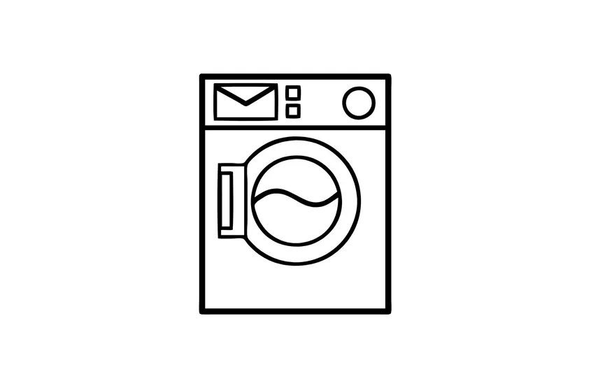 Symbol einer Waschmaschine für Pflegehinweise