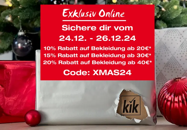 Je höher der Warenkorb, desto größer dein Rabatt auf Bekleidung!