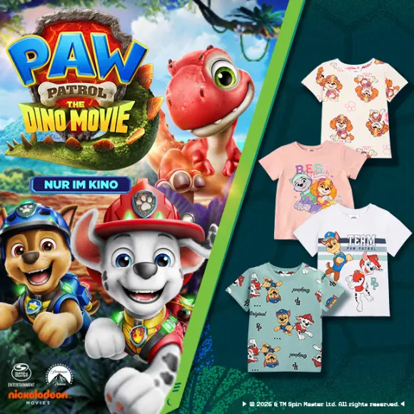 PAW Patrol Kinder T-Shirts mit beliebten Charakteren aus PAW Patrol: Dino Movie für Jungen und Mädchen