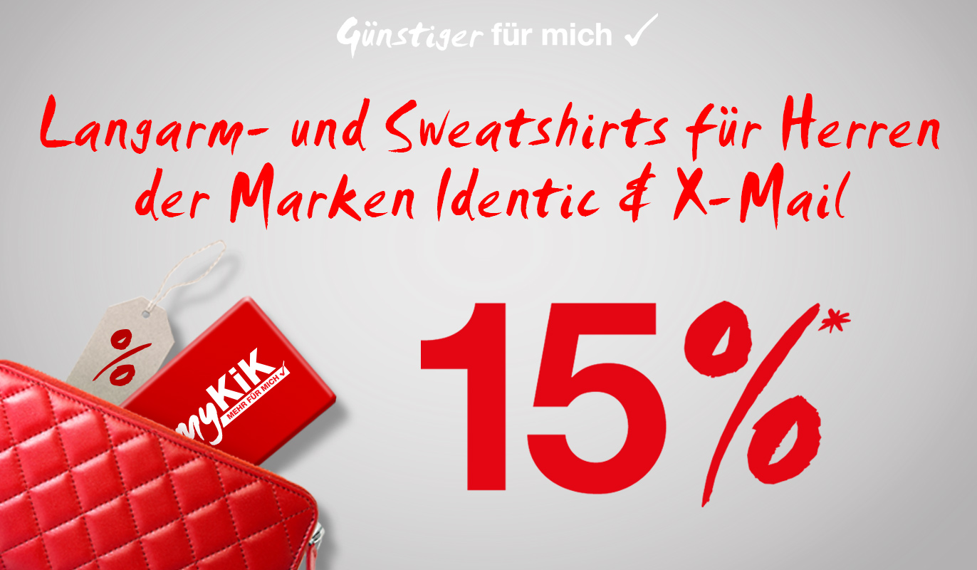 Langarm- & Sweatshirts für Herren der Marken Identic & X-Mail