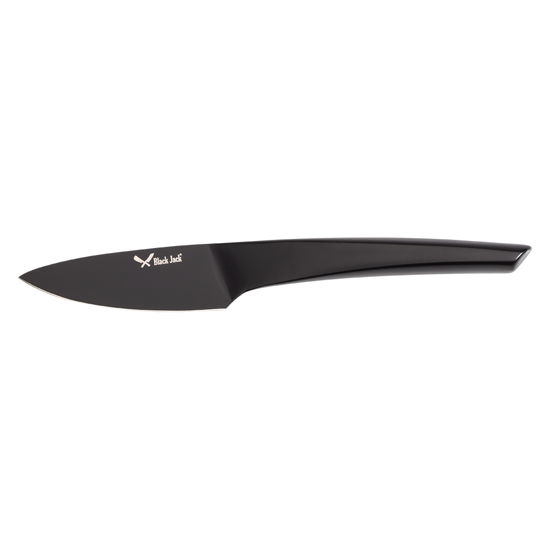 Kleines schwarzes Küchenmesser mit kurzer Klinge