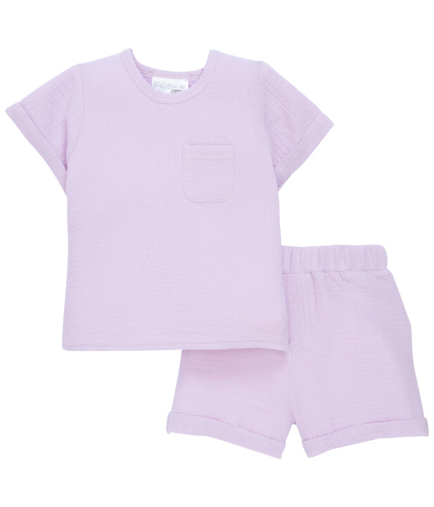 Minibaby Musselin-Shirt + Musselin-Shorts