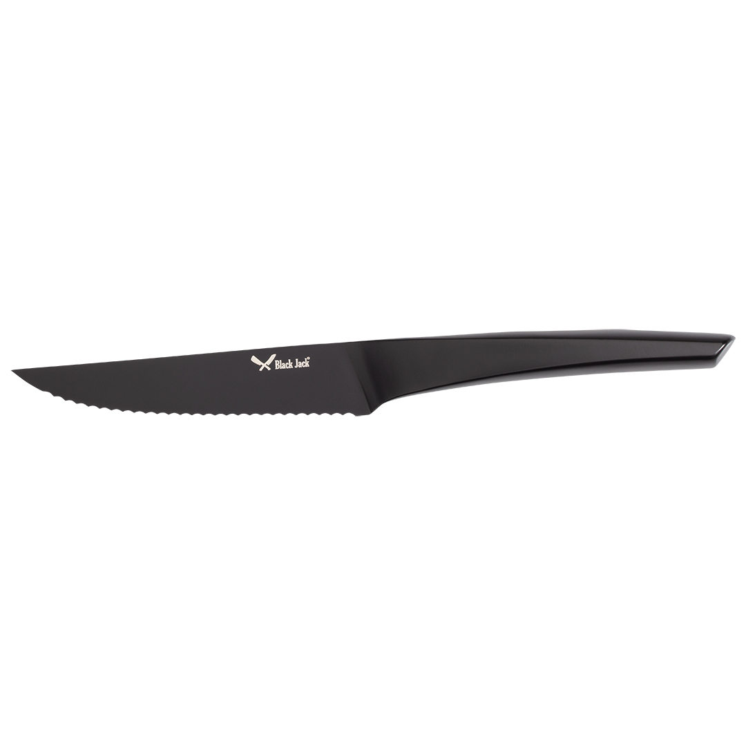 Mittleres schwarzes Allzweckmesser mit schmaler Klinge