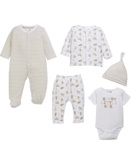 Minibaby Body + Strampler + Langarmshirt + Pull-on-Hose + Mütze