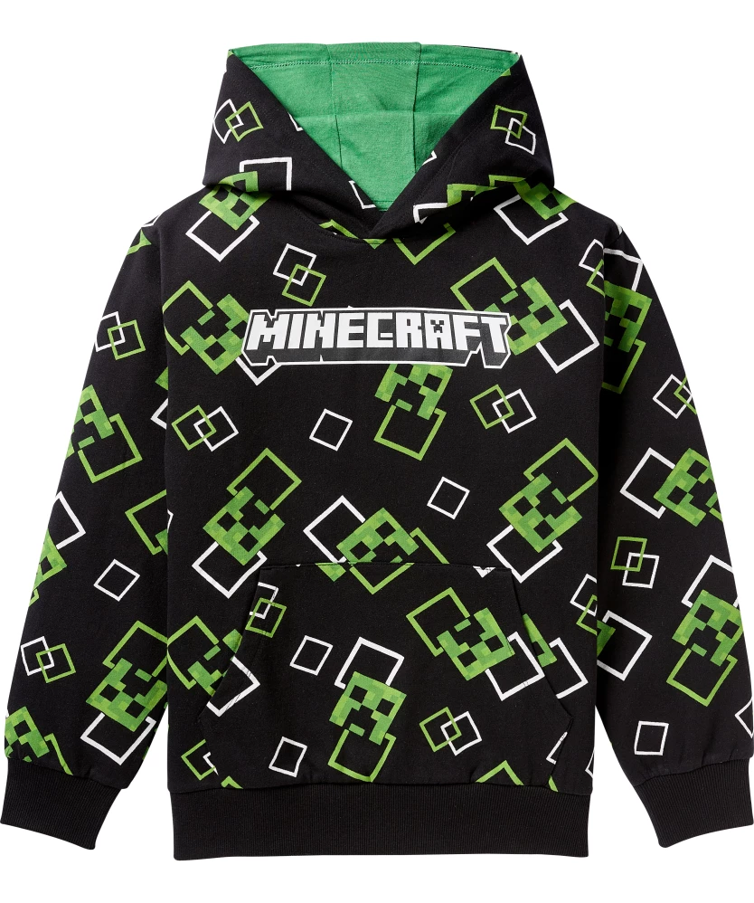 Minecraft-Hoody-Jungen in schwarz grün Minecraft-Hoody-Jungen in schwarz grün