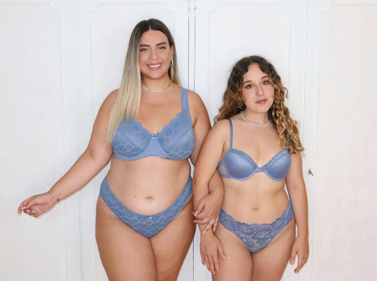 Damenunterwäsche in Misty Blue